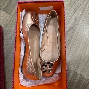Tory Burch Rose Gold Flats